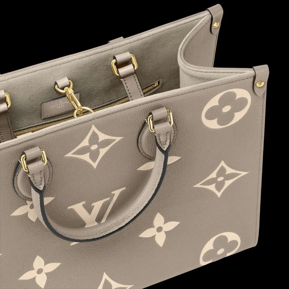 Louis Vuitton OnTheGo MM Bicolor Empriente Turtledove/Cream - Picture 9 of 11